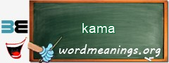 WordMeaning blackboard for kama